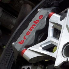 Spacers for brake calipers made of ergal useful for mounting larger discs